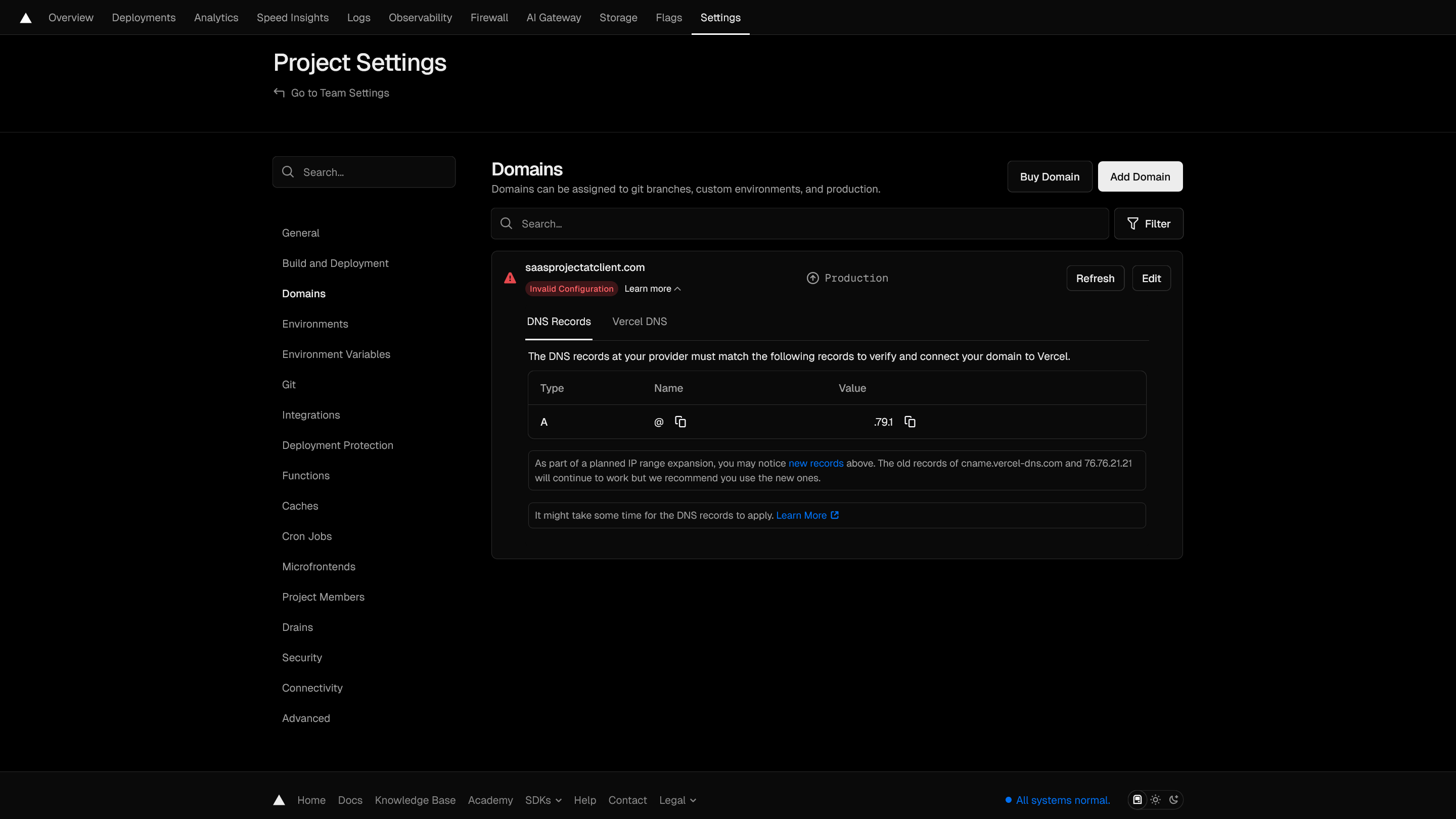 Product image showing custom domain configuration feature.