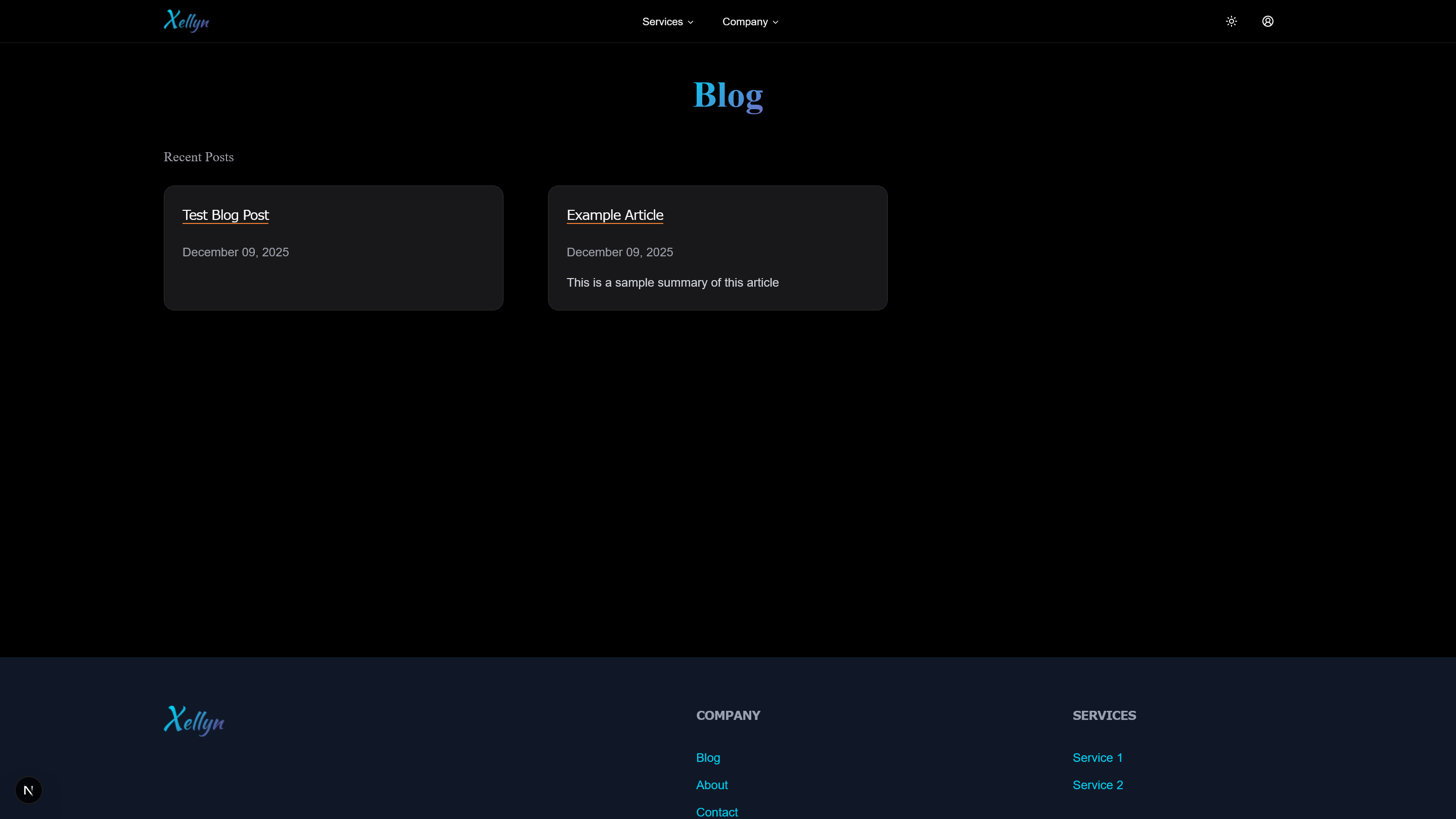 Product image showing statically generated blog index page.