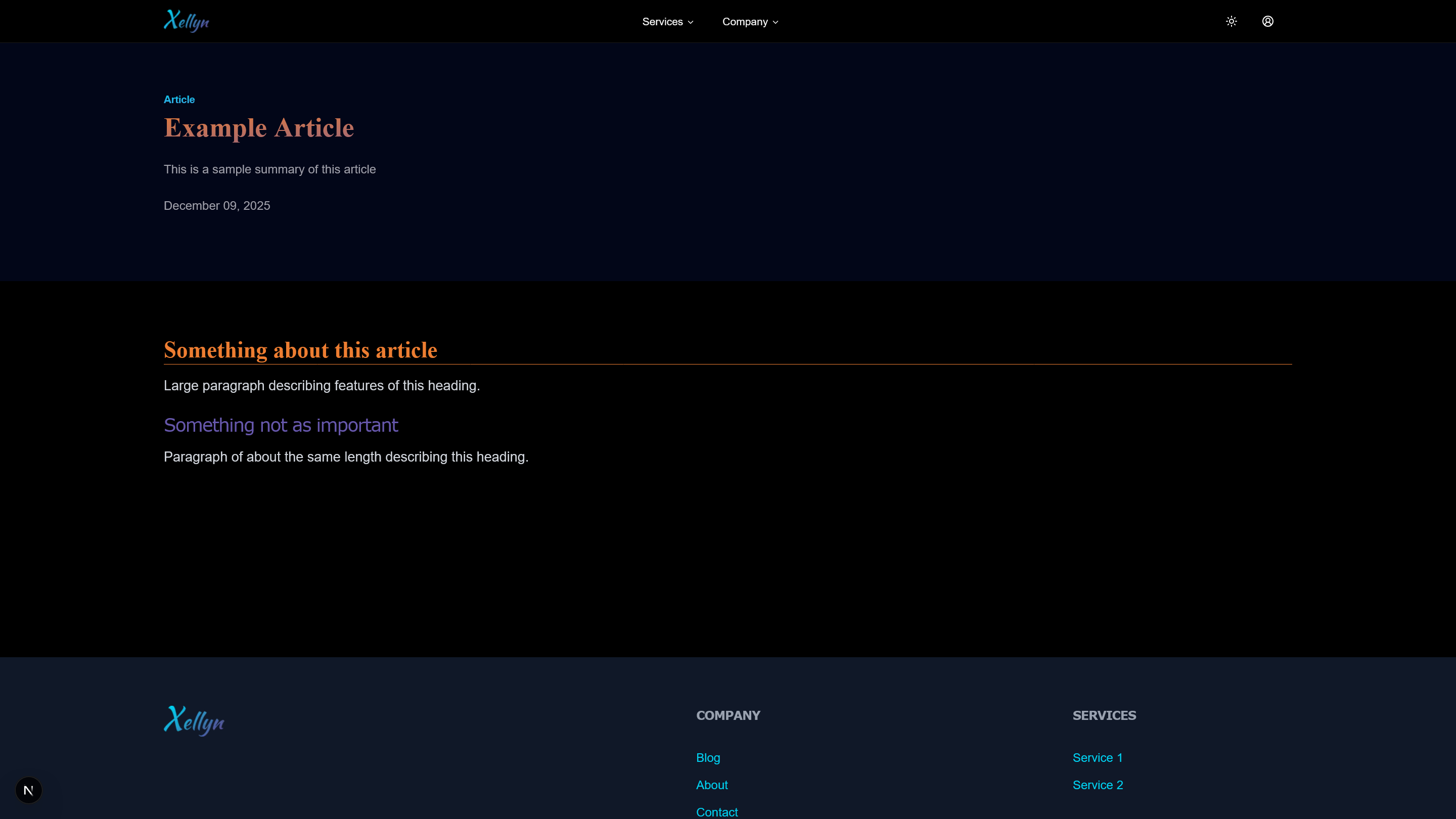 Product image showing statically generated blog article page.